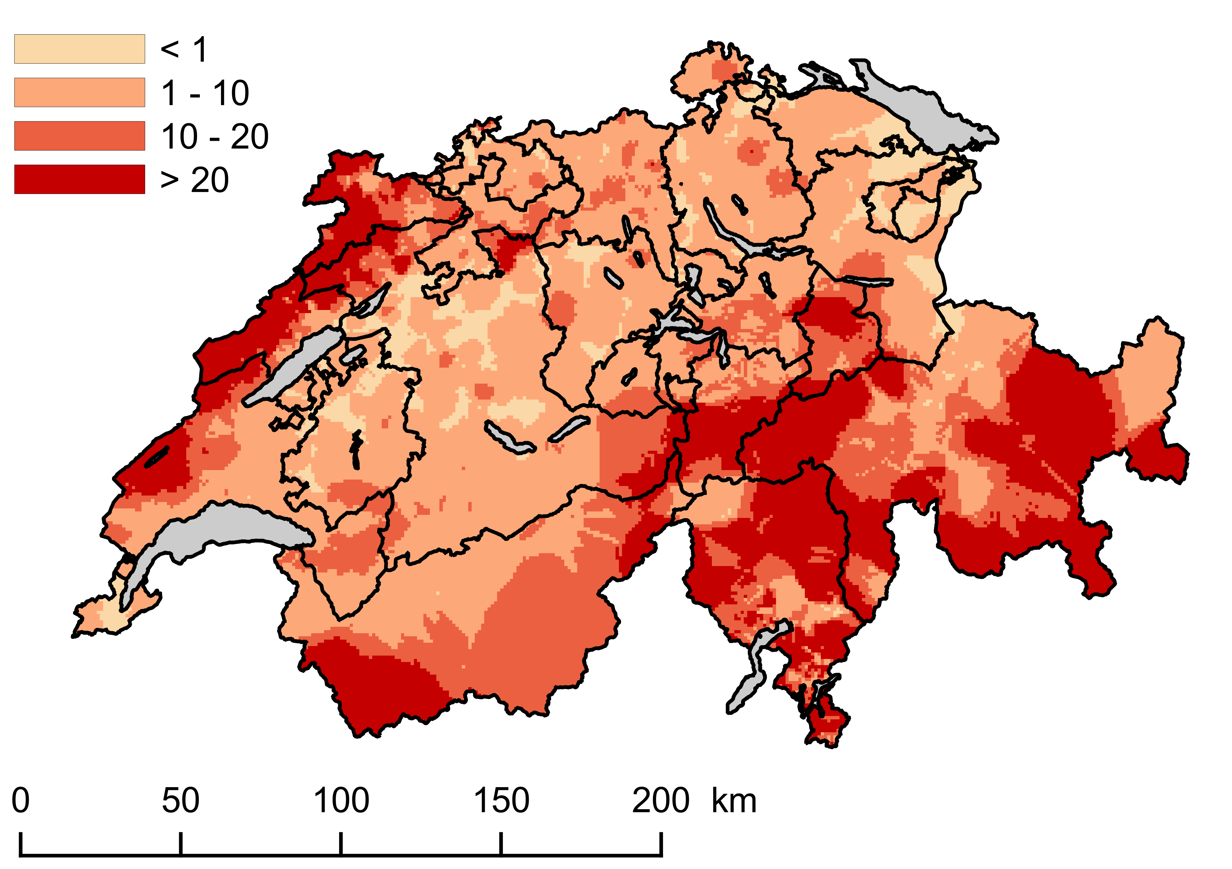 Radonkarte Schweiz